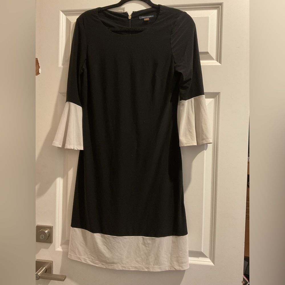 Tommy Hilfiger Black and White Colorblock Dress